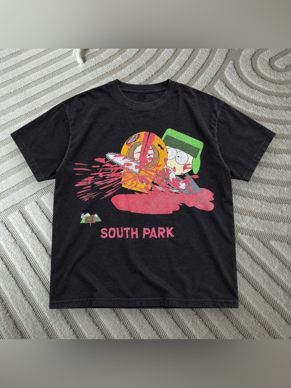 Gildan South Park Graphic T-Shirt Washed Black For Unisex